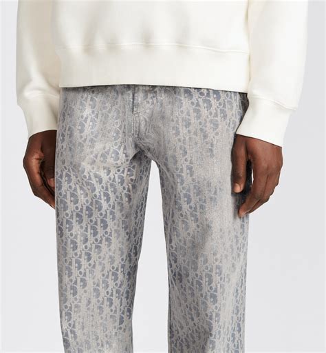 Dior Oblique Heritage Jeans Gray and Gold